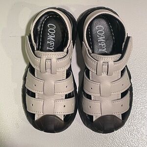 Kids Sandals - Cream and Black